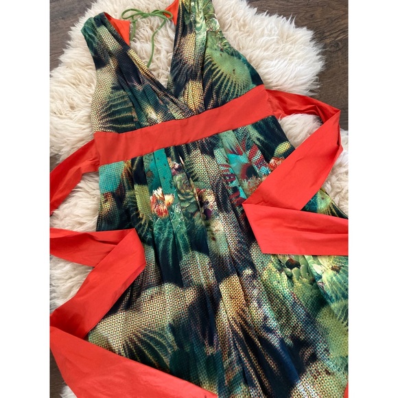 Anthropologie Eva Franco Oroya Cactus Dress Sz 2 - Picture 6 of 9